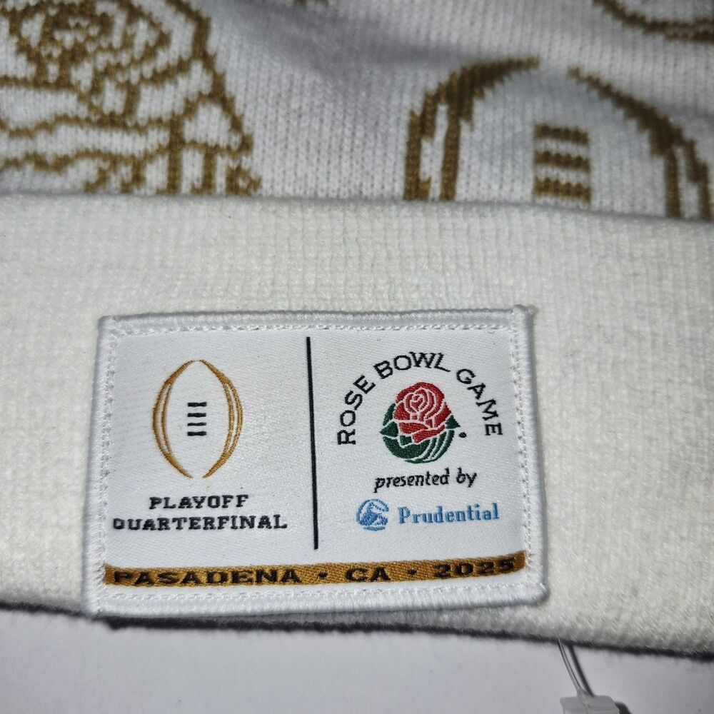 Ohio State Buckeyes 2025 Rose Bowl Beanie Hat NWT CFP Quarterfinal Pom - Picture 3 of 7